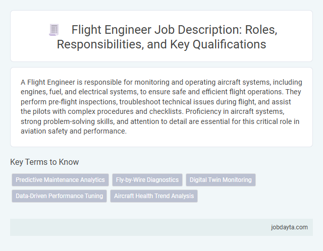 Flight Engineer Job Description: Roles, Responsibilities, and Key Qualifications