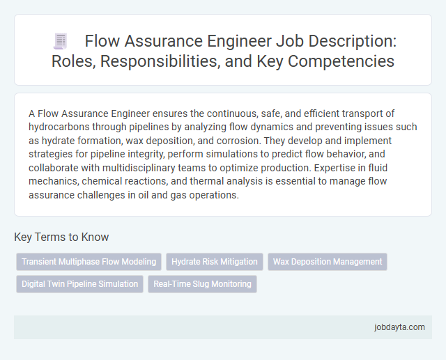 Flow Assurance Engineer Job Description: Roles, Responsibilities, and Key Competencies