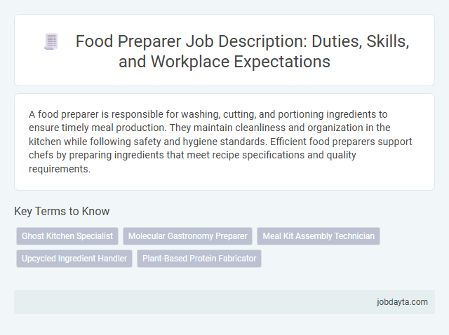 Food Preparer Job Description: Duties, Skills, and Workplace Expectations