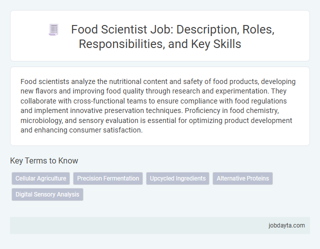 Food Scientist Job: Description, Roles, Responsibilities, and Key Skills