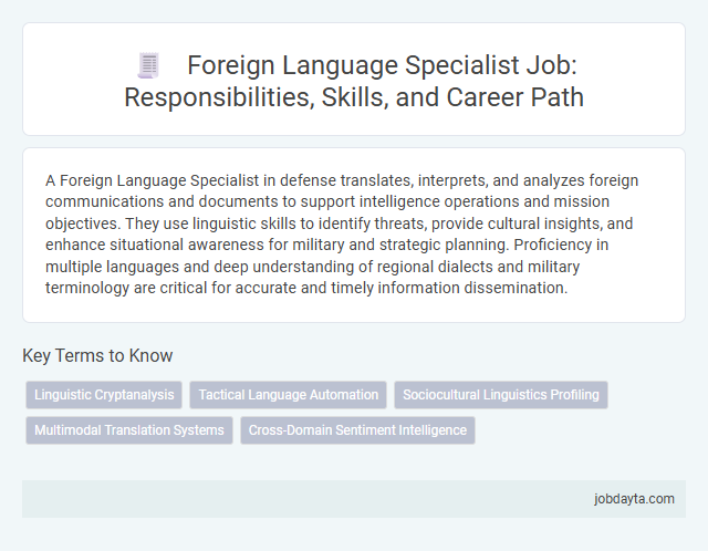 Foreign Language Specialist Job: Responsibilities, Skills, and Career Path