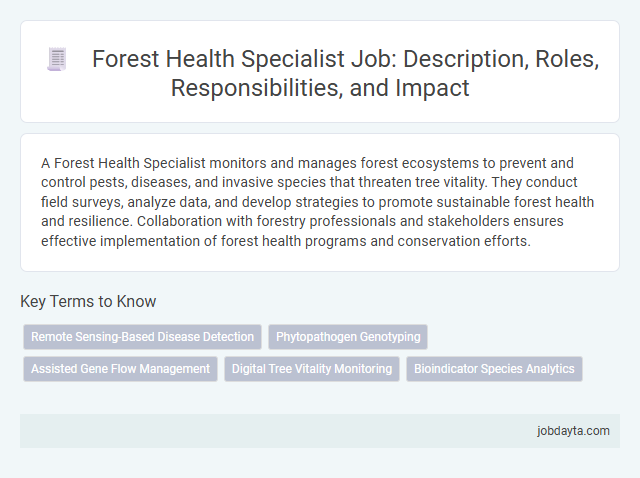 Forest Health Specialist Job: Description, Roles, Responsibilities, and Impact