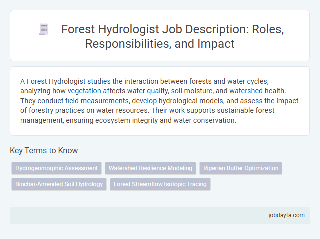 Forest Hydrologist Job Description: Roles, Responsibilities, and Impact
