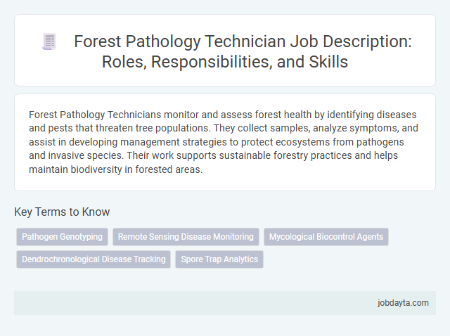 Forest Pathology Technician Job Description: Roles, Responsibilities, and Skills