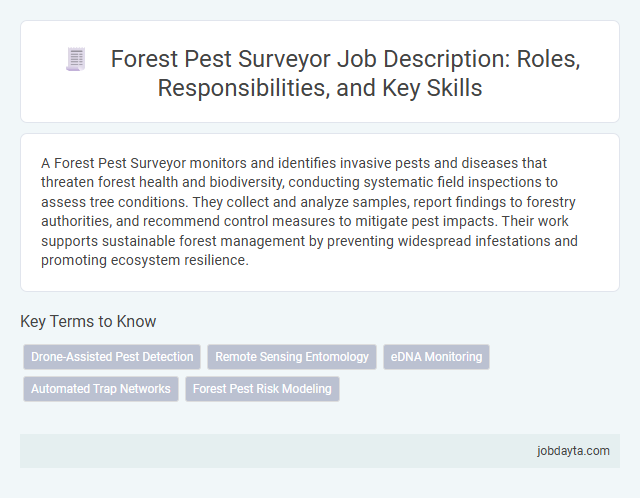 Forest Pest Surveyor Job Description: Roles, Responsibilities, and Key Skills