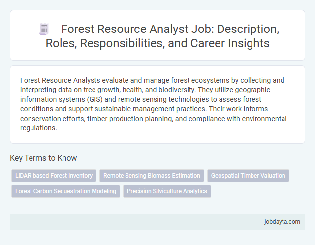 Forest Resource Analyst Job: Description, Roles, Responsibilities, and Career Insights