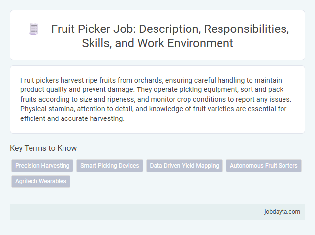 Fruit Picker Job: Description, Responsibilities, Skills, and Work Environment