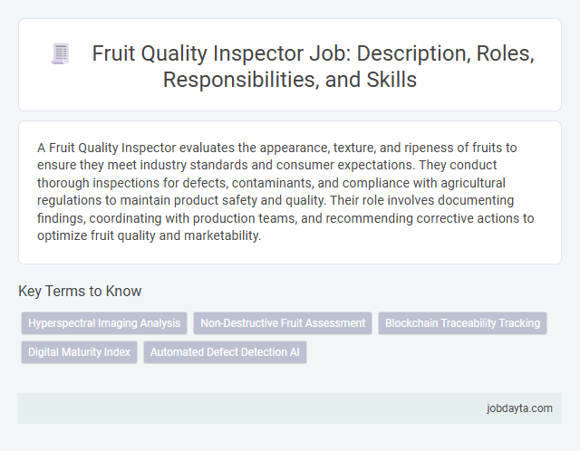 Fruit Quality Inspector Job: Description, Roles, Responsibilities, and Skills