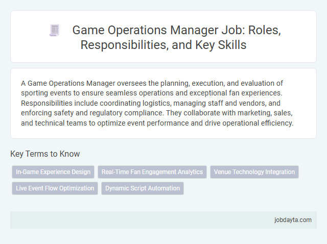 Game Operations Manager Job: Roles, Responsibilities, and Key Skills