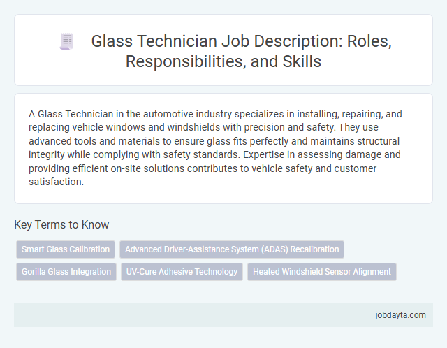 Glass Technician Job Description: Roles, Responsibilities, and Skills