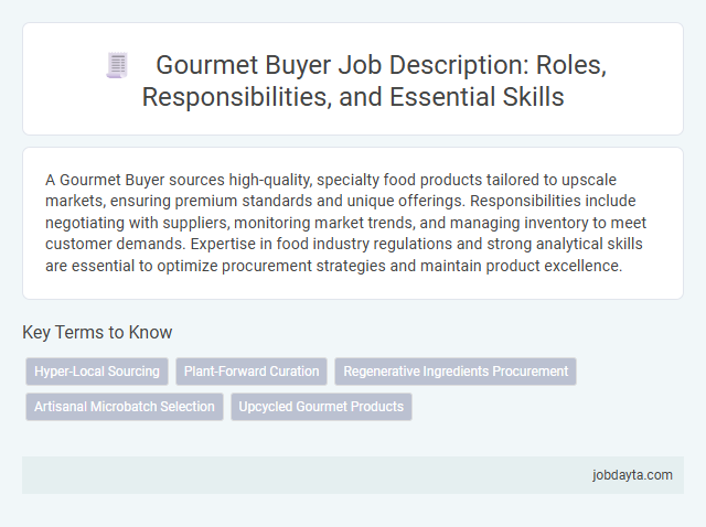 Gourmet Buyer Job Description: Roles, Responsibilities, and Essential Skills