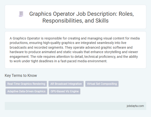 Graphics Operator Job Description: Roles, Responsibilities, and Skills