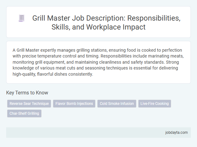Grill Master Job Description: Responsibilities, Skills, and Workplace Impact