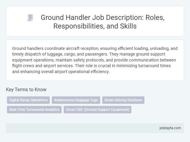 Ground Handler Job Description: Roles, Responsibilities, and Skills