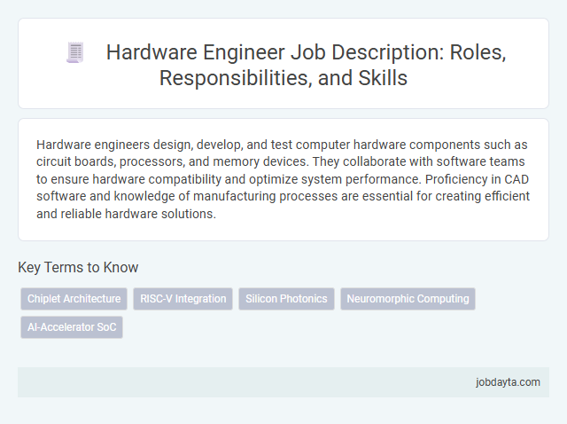 Hardware Engineer Job Description: Roles, Responsibilities, and Skills