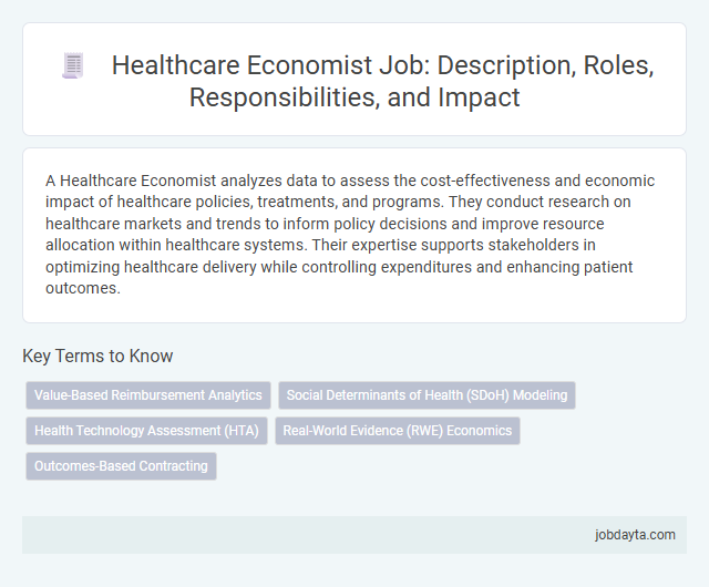 Healthcare Economist Job: Description, Roles, Responsibilities, and Impact
