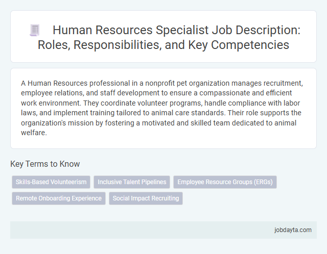 Human Resources Specialist Job Description: Roles, Responsibilities, and Key Competencies