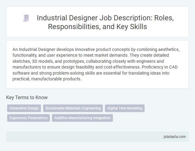 Industrial Designer Job Description: Roles, Responsibilities, and Key Skills