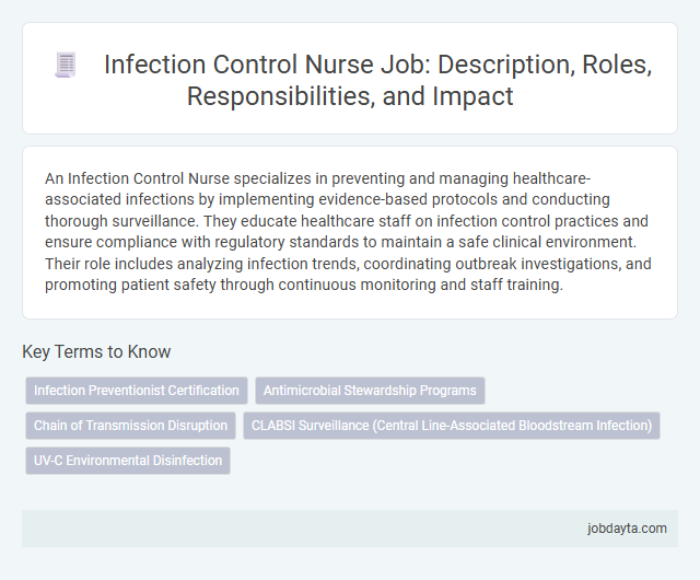 Infection Control Nurse Job: Description, Roles, Responsibilities, and Impact
