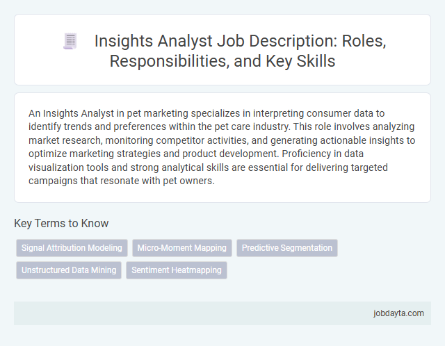 Insights Analyst Job Description: Roles, Responsibilities, and Key Skills