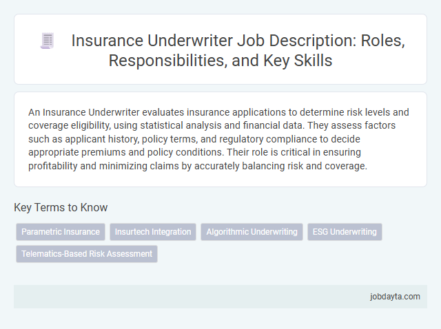 Insurance Underwriter Job Description: Roles, Responsibilities, and Key Skills