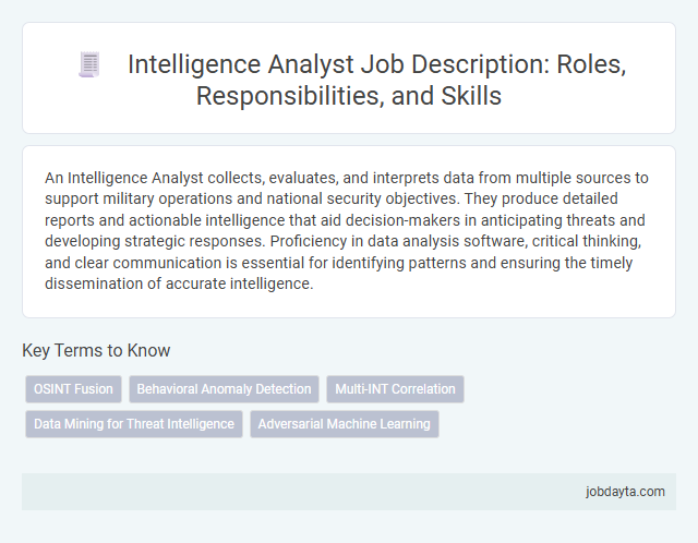 Intelligence Analyst Job Description: Roles, Responsibilities, and Skills