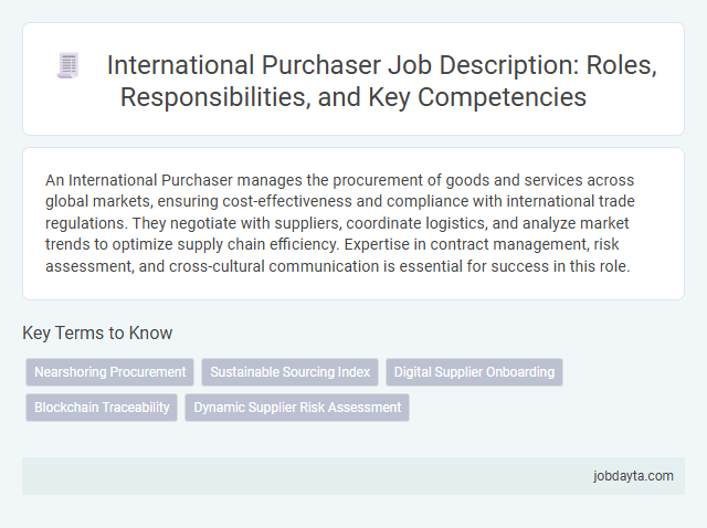 International Purchaser Job Description: Roles, Responsibilities, and Key Competencies