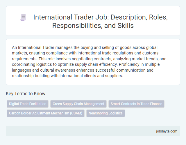 International Trader Job: Description, Roles, Responsibilities, and Skills