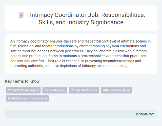 Intimacy Coordinator Job: Responsibilities, Skills, and Industry Significance