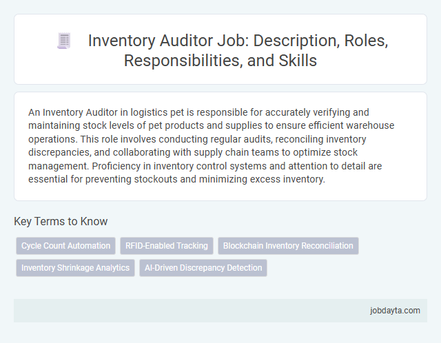 Inventory Auditor Job: Description, Roles, Responsibilities, and Skills