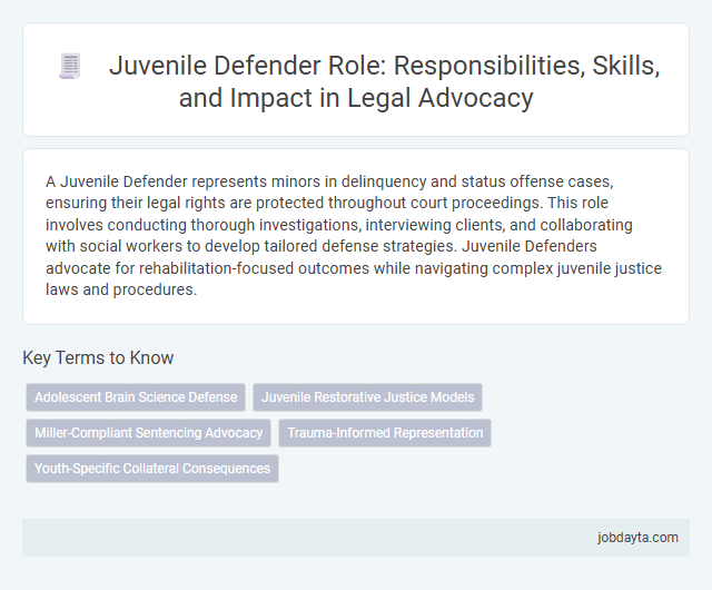 Juvenile Defender Role: Responsibilities, Skills, and Impact in Legal Advocacy