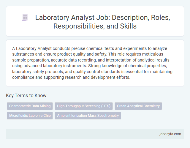 Laboratory Analyst Job: Description, Roles, Responsibilities, and Skills