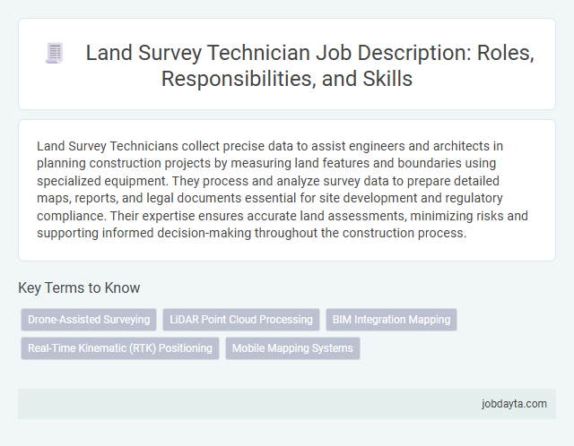 Land Survey Technician Job Description: Roles, Responsibilities, and Skills