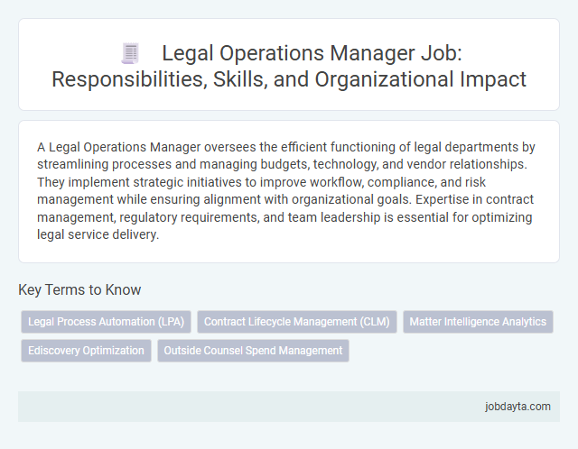 Legal Operations Manager Job: Responsibilities, Skills, and Organizational Impact