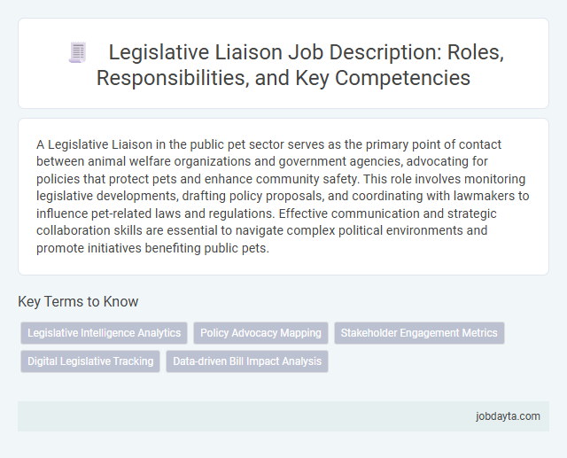 Legislative Liaison Job Description: Roles, Responsibilities, and Key Competencies