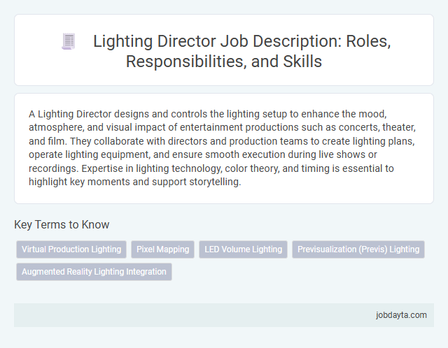 Lighting Director Job Description: Roles, Responsibilities, and Skills