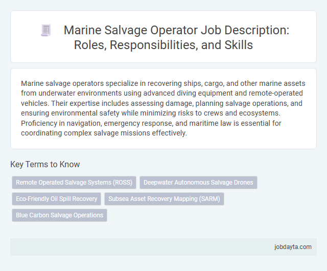 Marine Salvage Operator Job Description: Roles, Responsibilities, and Skills
