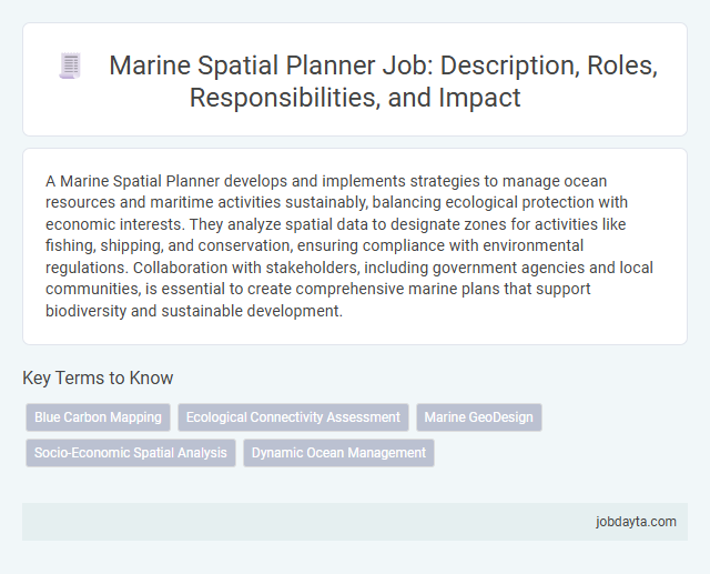 Marine Spatial Planner Job: Description, Roles, Responsibilities, and Impact