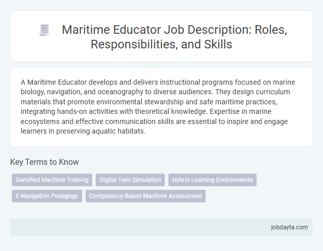 Maritime Educator Job Description: Roles, Responsibilities, and Skills