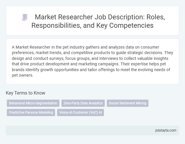 Market Researcher Job Description: Roles, Responsibilities, and Key Competencies