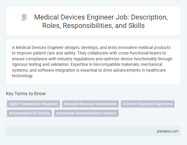 Medical Devices Engineer Job: Description, Roles, Responsibilities, and Skills