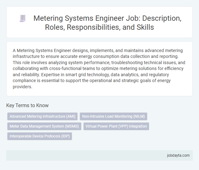 Metering Systems Engineer Job: Description, Roles, Responsibilities, and Skills