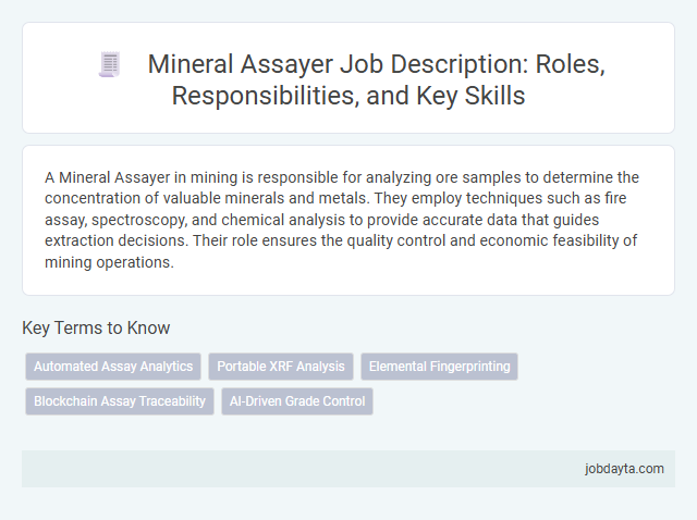 Mineral Assayer Job Description: Roles, Responsibilities, and Key Skills