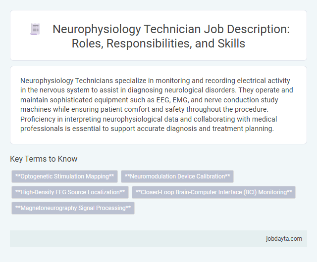 Neurophysiology Technician Job Description: Roles, Responsibilities, and Skills