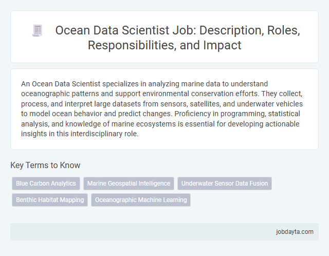 Ocean Data Scientist Job: Description, Roles, Responsibilities, and Impact