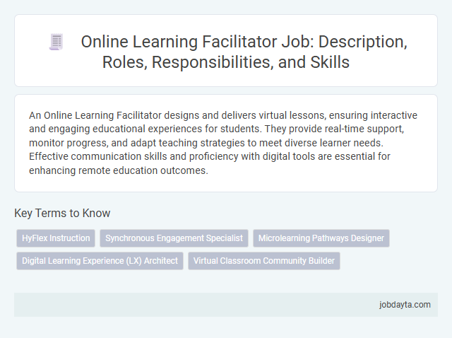 Online Learning Facilitator Job: Description, Roles, Responsibilities, and Skills