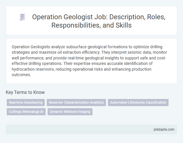 Operation Geologist Job: Description, Roles, Responsibilities, and Skills