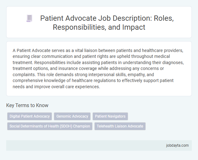 Patient Advocate Job Description: Roles, Responsibilities, and Impact