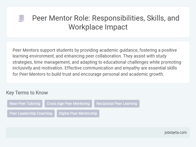 Peer Mentor Role: Responsibilities, Skills, and Workplace Impact