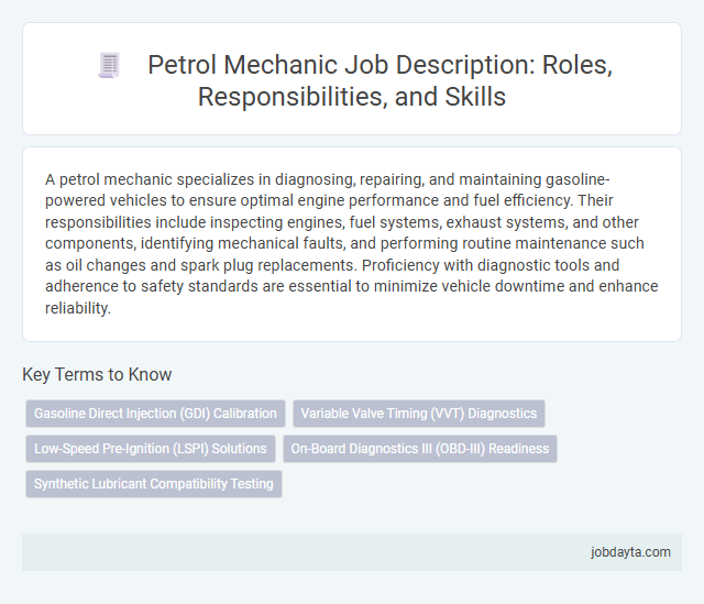Petrol Mechanic Job Description: Roles, Responsibilities, and Skills